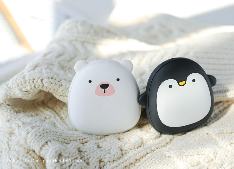 Cute Cartoon Penguin Polar Bear Electric Hand Warmers USB Rechargeable Double-Side Heating Pocket Power Bank Warmer Cute Cartoon Penguin Polar Bear Electric Hand Warmers USB Rechargeable Double-Side Heating Pocket Power Bank Warmer